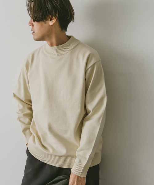 URBAN RESEARCH DOORS(アーバンリサーチドアーズ)の「ハイゲージモックネックニット(ニット/セーター・メンズ・モカ/グリーン/ブルー/ブラック/ホワイト系その他・LARGE/MEDIUM/X-LARGE)」の7枚目の写真