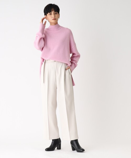 OPAQUE.CLIP（オペークドットクリップ）の「◆ダブルクロス ベルテッドワイドパンツ（その他パンツ・レディース・ライトグレー/ブルー/ブラック・40/38/36/34/42）」の4枚目の写真