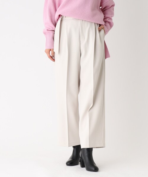 OPAQUE.CLIP（オペークドットクリップ）の「◆ダブルクロス ベルテッドワイドパンツ（その他パンツ・レディース・ライトグレー/ブルー/ブラック・40/38/36/34/42）」の7枚目の写真