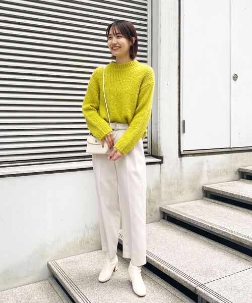 OPAQUE.CLIP（オペークドットクリップ）の「◆ダブルクロス ベルテッドワイドパンツ（その他パンツ・レディース・ライトグレー/ブルー/ブラック・40/38/36/34/42）」の9枚目の写真