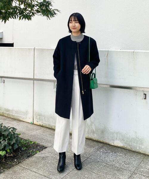 OPAQUE.CLIP（オペークドットクリップ）の「◆ダブルクロス ベルテッドワイドパンツ（その他パンツ・レディース・ライトグレー/ブルー/ブラック・40/38/36/34/42）」の10枚目の写真