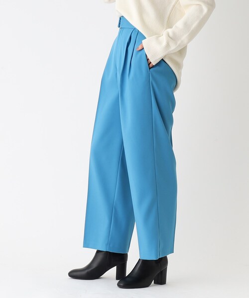 OPAQUE.CLIP（オペークドットクリップ）の「◆ダブルクロス ベルテッドワイドパンツ（その他パンツ・レディース・ライトグレー/ブルー/ブラック・40/38/36/34/42）」の13枚目の写真