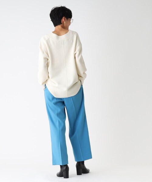 OPAQUE.CLIP（オペークドットクリップ）の「◆ダブルクロス ベルテッドワイドパンツ（その他パンツ・レディース・ライトグレー/ブルー/ブラック・40/38/36/34/42）」の17枚目の写真