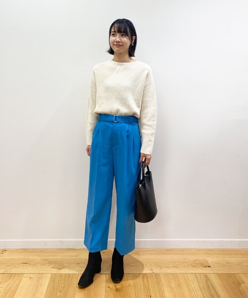 OPAQUE.CLIP（オペークドットクリップ）の「◆ダブルクロス ベルテッドワイドパンツ（その他パンツ・レディース・ライトグレー/ブルー/ブラック・40/38/36/34/42）」の18枚目の写真