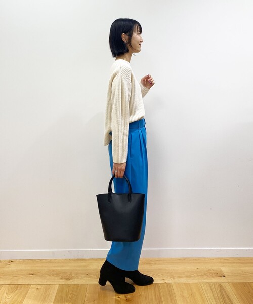 OPAQUE.CLIP（オペークドットクリップ）の「◆ダブルクロス ベルテッドワイドパンツ（その他パンツ・レディース・ライトグレー/ブルー/ブラック・40/38/36/34/42）」の19枚目の写真