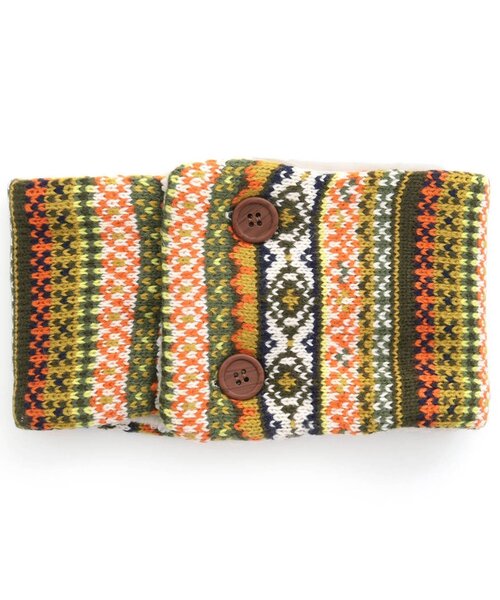 BREEZE（ブリーズ）の「ノルディックネックウォーマー（ネックウォーマー/スヌード・キッズ・マスタード/ネイビー・MEDIUM/SMALL）」の5枚目の写真