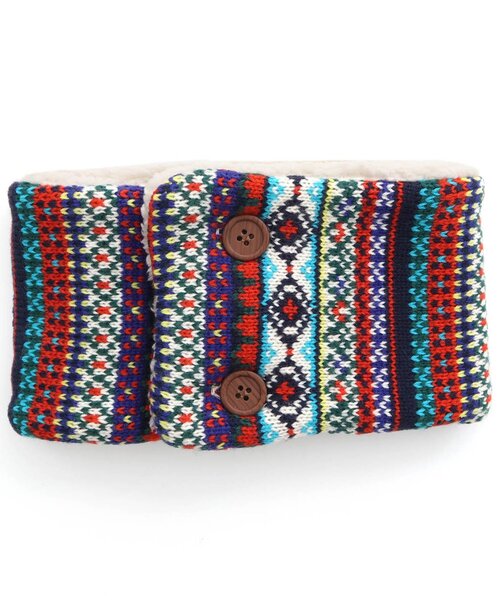 BREEZE（ブリーズ）の「ノルディックネックウォーマー（ネックウォーマー/スヌード・キッズ・マスタード/ネイビー・MEDIUM/SMALL）」の6枚目の写真