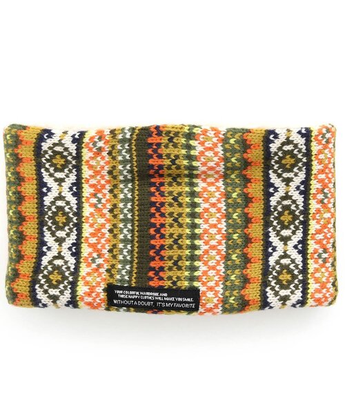 BREEZE（ブリーズ）の「ノルディックネックウォーマー（ネックウォーマー/スヌード・キッズ・マスタード/ネイビー・MEDIUM/SMALL）」の7枚目の写真