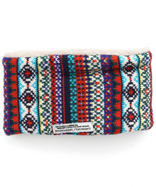 BREEZE（ブリーズ）の「ノルディックネックウォーマー（ネックウォーマー/スヌード・キッズ・マスタード/ネイビー・MEDIUM/SMALL）」の8枚目の写真