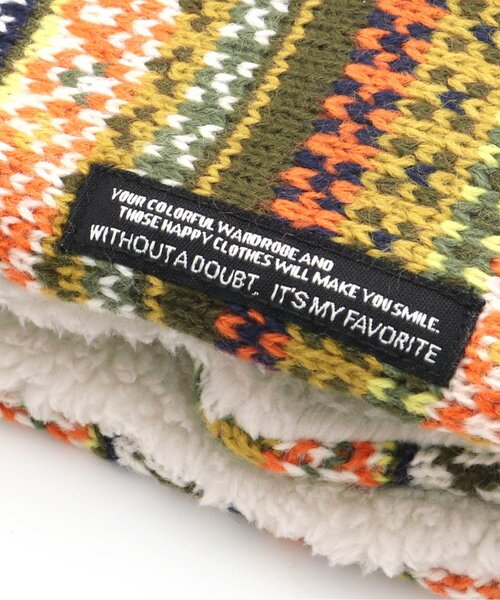 BREEZE（ブリーズ）の「ノルディックネックウォーマー（ネックウォーマー/スヌード・キッズ・マスタード/ネイビー・MEDIUM/SMALL）」の10枚目の写真