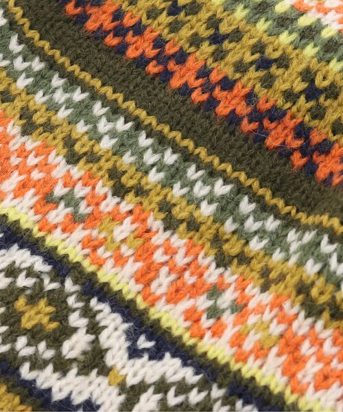 BREEZE（ブリーズ）の「ノルディックネックウォーマー（ネックウォーマー/スヌード・キッズ・マスタード/ネイビー・MEDIUM/SMALL）」の12枚目の写真