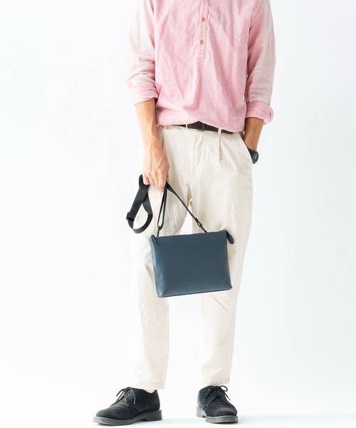 MURA（ムラ）の「フルグレインレザー  スキミング防止 サコッシュ ショルダーバッグ（ショルダーバッグ・メンズ・ブラック/グレー/ネイビー/ブラウン・FREE）」の15枚目の写真