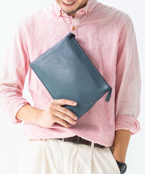 MURA（ムラ）の「フルグレインレザー  スキミング防止 サコッシュ ショルダーバッグ（ショルダーバッグ・メンズ・ブラック/グレー/ネイビー/ブラウン・FREE）」の13枚目の写真