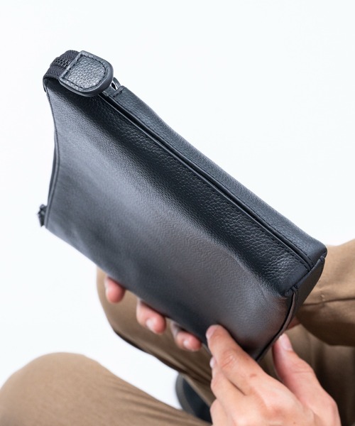 MURA（ムラ）の「フルグレインレザー  スキミング防止 サコッシュ ショルダーバッグ（ショルダーバッグ・メンズ・ブラック/グレー/ネイビー/ブラウン・FREE）」の21枚目の写真