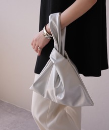 PUレザーアシンメトリーハンドバッグ R0362【IAMUSE】
