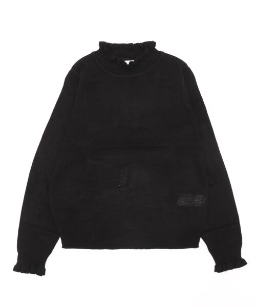 ehka sopo（エヘカソポ）の「フリルニット（ニット/セーター・レディース・ブラック/ミント/キナリ・ﾌﾘ-）」の3枚目の写真