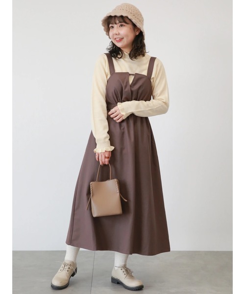 ehka sopo（エヘカソポ）の「フリルニット（ニット/セーター・レディース・ブラック/ミント/キナリ・ﾌﾘ-）」の6枚目の写真