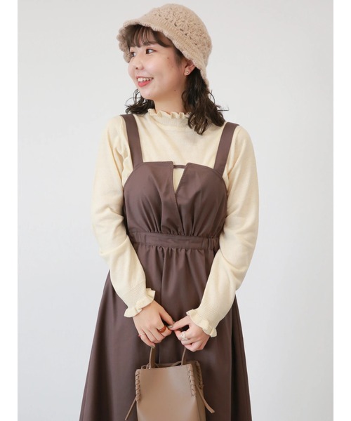 ehka sopo（エヘカソポ）の「フリルニット（ニット/セーター・レディース・ブラック/ミント/キナリ・ﾌﾘ-）」の10枚目の写真