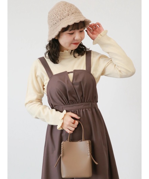 ehka sopo（エヘカソポ）の「フリルニット（ニット/セーター・レディース・ブラック/ミント/キナリ・ﾌﾘ-）」の12枚目の写真