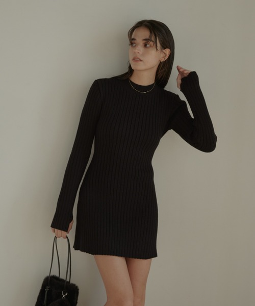 セール】Back open mini ワンピース（ワンピース）｜ACYM（アシーム