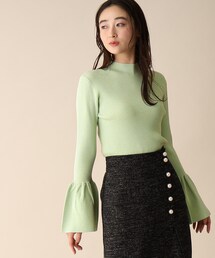 OPAQUE.CLIP | フレアスリーブリブニット(ニット/セーター)