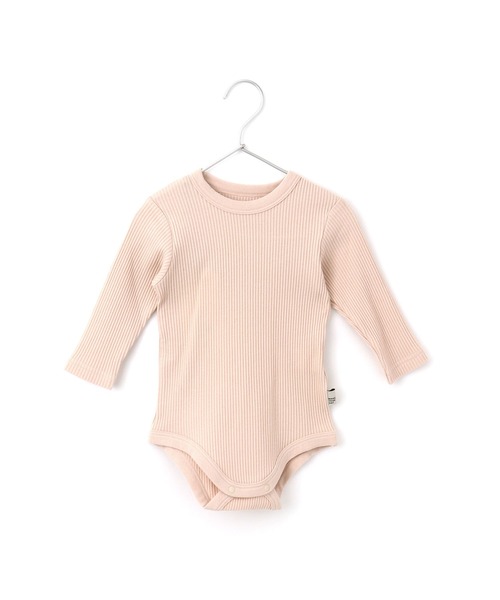 MAKE YOUR DAY（メイクユアデイ）の「テレコリブロンパス（ロンパース・キッズ・モカ/ピンク/オフホワイト/オリーブ・80/70）」の2枚目の写真