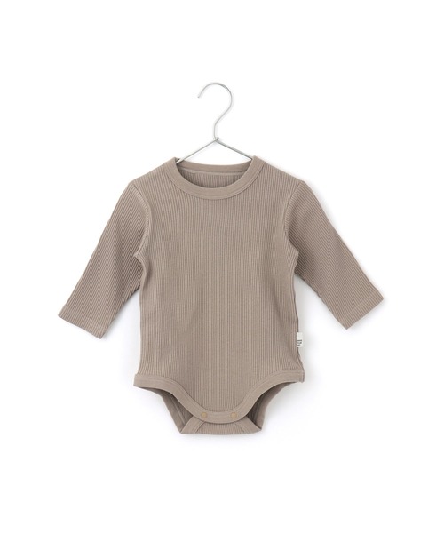 MAKE YOUR DAY（メイクユアデイ）の「テレコリブロンパス（ロンパース・キッズ・モカ/ピンク/オフホワイト/オリーブ・80/70）」の4枚目の写真