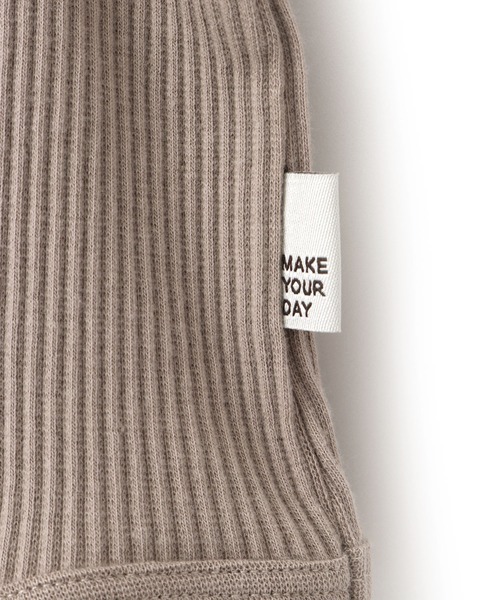 MAKE YOUR DAY（メイクユアデイ）の「テレコリブロンパス（ロンパース・キッズ・モカ/ピンク/オフホワイト/オリーブ・80/70）」の17枚目の写真