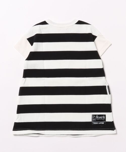trois lapins kp(トロワラパンケーピー)の「【PEANUTS】スヌーピーコラボ ボーダーワンピース(80~90)(ワンピース・キッズ・ブラック/グリーン・90cm/80cm)」の11枚目の写真