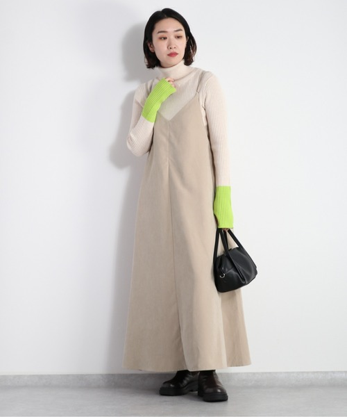 cepo(セポ)の「スウェードライクキャミワンピース(ワンピース・レディース・ブラウン/ベージュ/ブラック・M)」の3枚目の写真