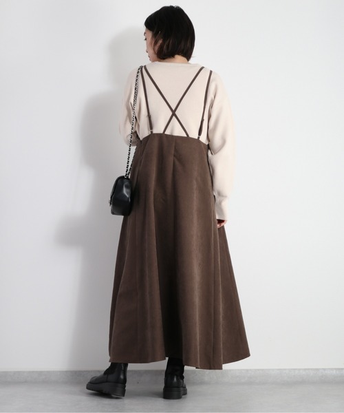 cepo(セポ)の「スウェードライクキャミワンピース(ワンピース・レディース・ブラウン/ベージュ/ブラック・M)」の7枚目の写真