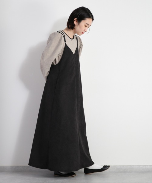 cepo(セポ)の「スウェードライクキャミワンピース(ワンピース・レディース・ブラウン/ベージュ/ブラック・M)」の15枚目の写真