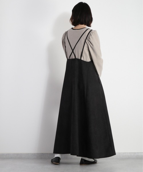 cepo(セポ)の「スウェードライクキャミワンピース(ワンピース・レディース・ブラウン/ベージュ/ブラック・M)」の16枚目の写真