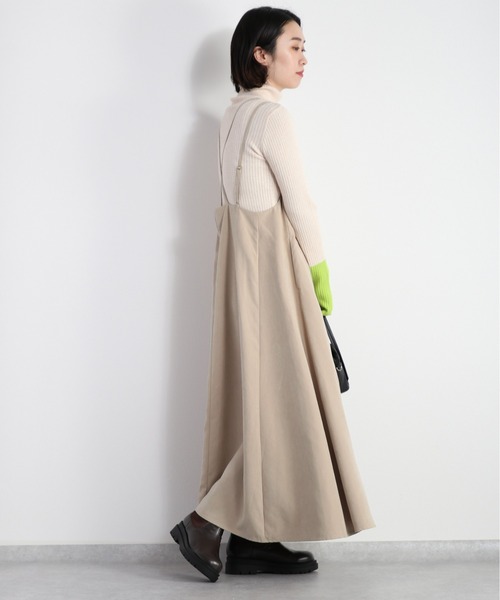 cepo(セポ)の「スウェードライクキャミワンピース(ワンピース・レディース・ブラウン/ベージュ/ブラック・M)」の9枚目の写真