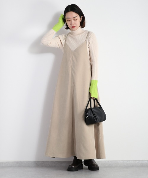 cepo(セポ)の「スウェードライクキャミワンピース(ワンピース・レディース・ブラウン/ベージュ/ブラック・M)」の8枚目の写真