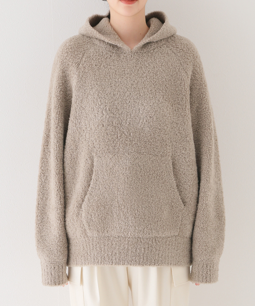 FRAMeWORK（フレームワーク）の「ムートンライク フーディー（ニット