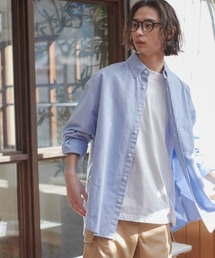 WEGO/コットンオックスBIGシャツ