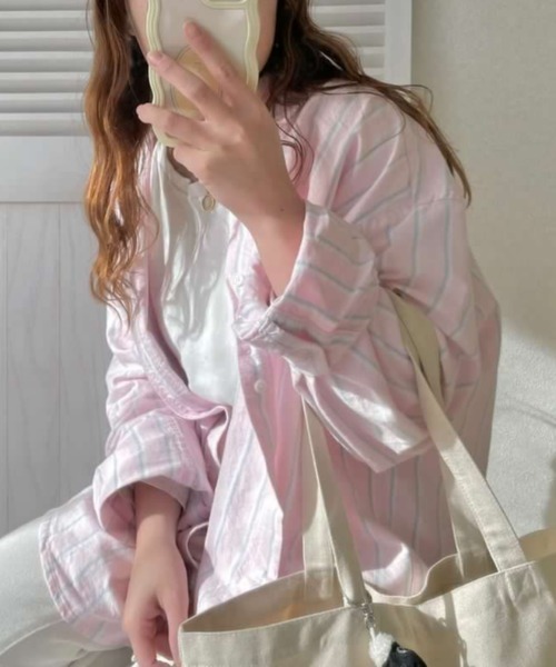 WEGO(ウィゴー)の「WEGO/コットンオックスBIGシャツ(シャツ/ブラウス・メンズ・ホワイト/サックスブルー/ダークグリーン/ブルー系その他4/グリーン系その他4/ピンク/イエロー系その他5/オレンジ系その他5・MEDIUM/LARGE)」の8枚目の写真