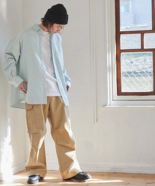 WEGO(ウィゴー)の「WEGO/コットンオックスBIGシャツ(シャツ/ブラウス・メンズ・ホワイト/サックスブルー/ダークグリーン/ブルー系その他4/グリーン系その他4/ピンク/イエロー系その他5/オレンジ系その他5・MEDIUM/LARGE)」の20枚目の写真