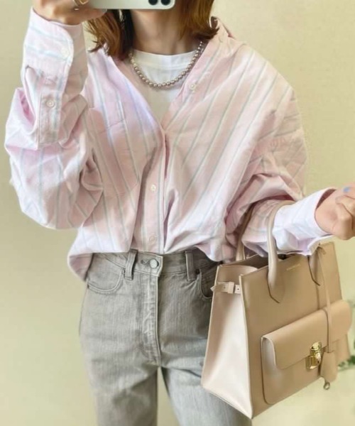 WEGO(ウィゴー)の「WEGO/コットンオックスBIGシャツ(シャツ/ブラウス・メンズ・ホワイト/サックスブルー/ダークグリーン/ブルー系その他4/グリーン系その他4/ピンク/イエロー系その他5/オレンジ系その他5・MEDIUM/LARGE)」の16枚目の写真