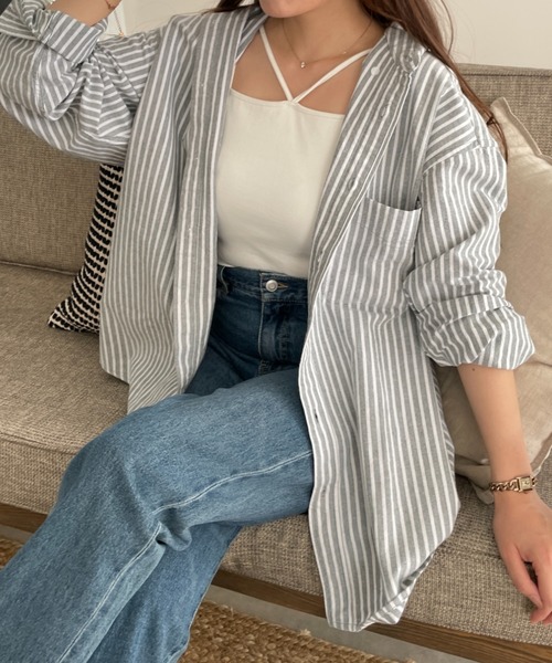 WEGO(ウィゴー)の「WEGO/コットンオックスBIGシャツ(シャツ/ブラウス・メンズ・ホワイト/サックスブルー/ダークグリーン/ブルー系その他4/グリーン系その他4/ピンク/イエロー系その他5/オレンジ系その他5・MEDIUM/LARGE)」の17枚目の写真