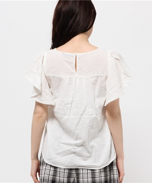 Kastane（カスタネ）の「【Kastane】パナマ袖ギャザーブラウス（シャツ/ブラウス・レディース・ホワイト/レッド/ネイビー・FREE）」の13枚目の写真
