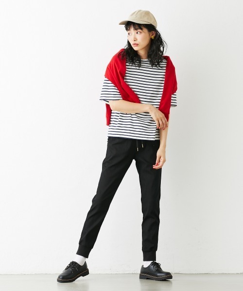 Le temps riche（ルタンリッシュ）の「ストレッチ素材ツイルジョガーパンツ＜Le temps riche＞（その他パンツ・レディース・ベージュ系/カーキ/ブラック・LL/M/L）」の9枚目の写真