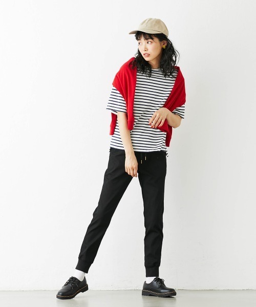 Le temps riche（ルタンリッシュ）の「ストレッチ素材ツイルジョガーパンツ＜Le temps riche＞（その他パンツ・レディース・ベージュ系/カーキ/ブラック・LL/M/L）」の6枚目の写真