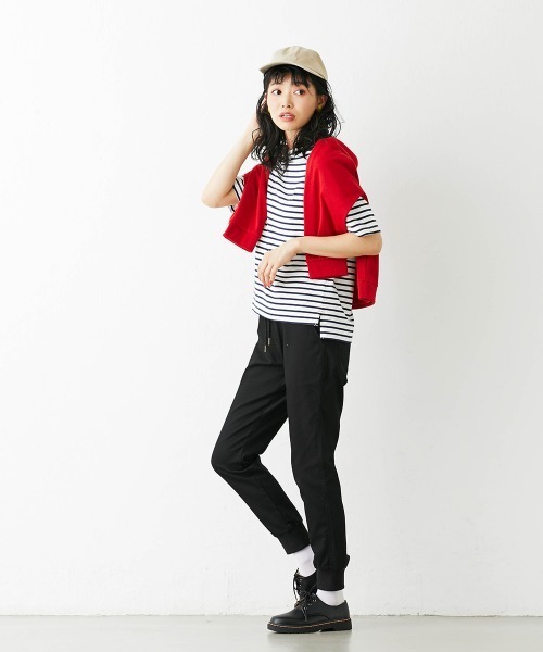 Le temps riche（ルタンリッシュ）の「ストレッチ素材ツイルジョガーパンツ＜Le temps riche＞（その他パンツ・レディース・ベージュ系/カーキ/ブラック・LL/M/L）」の10枚目の写真