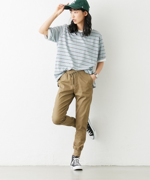 Le temps riche（ルタンリッシュ）の「ストレッチ素材ツイルジョガーパンツ＜Le temps riche＞（その他パンツ・レディース・ベージュ系/カーキ/ブラック・LL/M/L）」の11枚目の写真