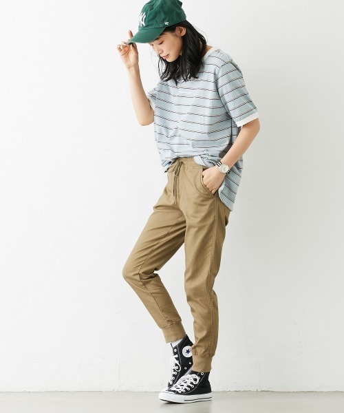 Le temps riche（ルタンリッシュ）の「ストレッチ素材ツイルジョガーパンツ＜Le temps riche＞（その他パンツ・レディース・ベージュ系/カーキ/ブラック・LL/M/L）」の12枚目の写真