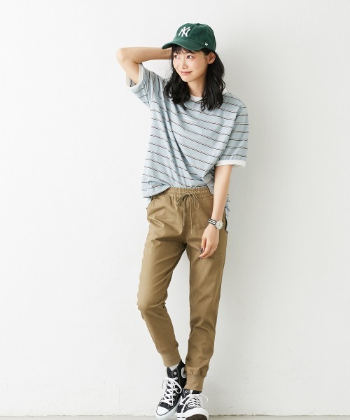 Le temps riche（ルタンリッシュ）の「ストレッチ素材ツイルジョガーパンツ＜Le temps riche＞（その他パンツ・レディース・ベージュ系/カーキ/ブラック・LL/M/L）」の13枚目の写真