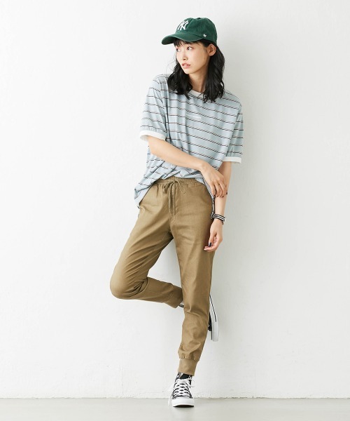 Le temps riche（ルタンリッシュ）の「ストレッチ素材ツイルジョガーパンツ＜Le temps riche＞（その他パンツ・レディース・ベージュ系/カーキ/ブラック・LL/M/L）」の14枚目の写真