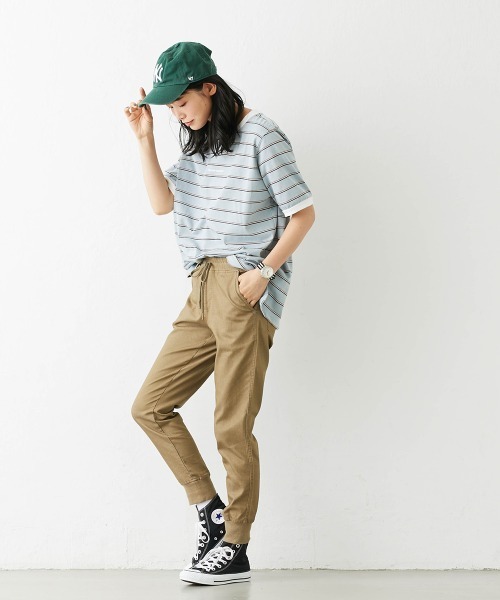 Le temps riche（ルタンリッシュ）の「ストレッチ素材ツイルジョガーパンツ＜Le temps riche＞（その他パンツ・レディース・ベージュ系/カーキ/ブラック・LL/M/L）」の15枚目の写真